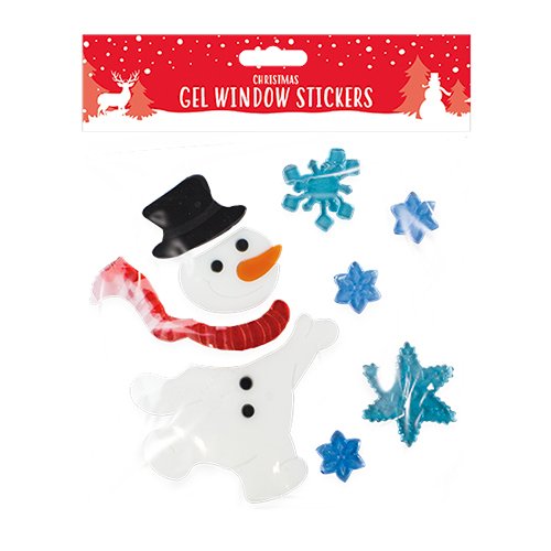Snowman Gel Window Sticker Set