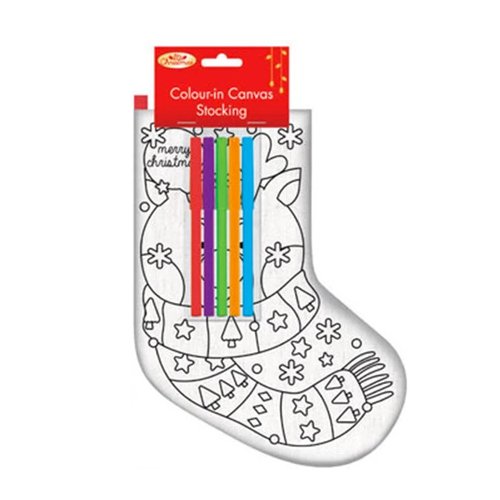 Reindeer Colour In Xmas Stocking