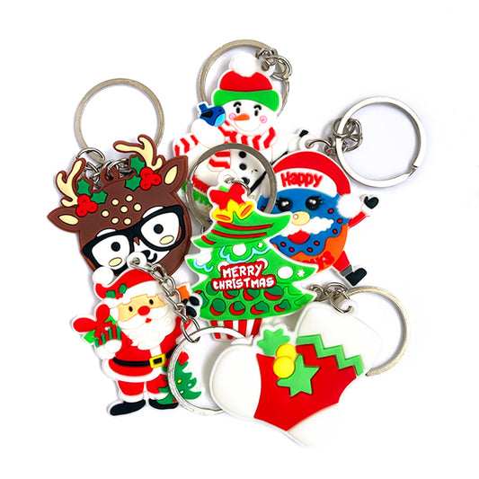 Christmas Keyrings x 6 ( ONE OFF DEAL )