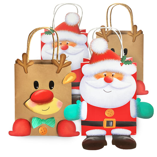 Super Xmas 3D Party Bag Set ( 4 Bags )