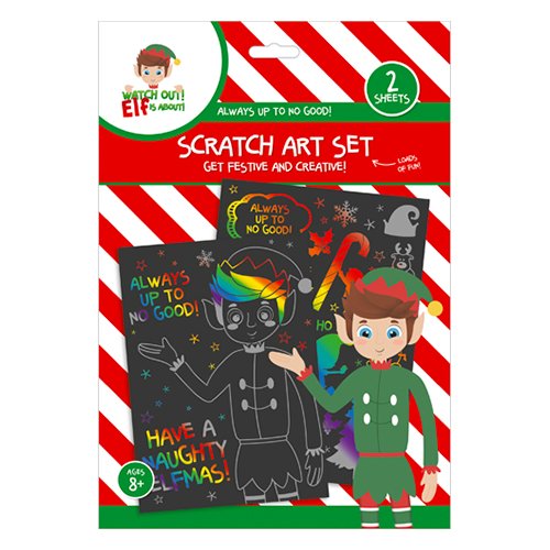 Elf Scratch Art Kit ( 2 Sheets )