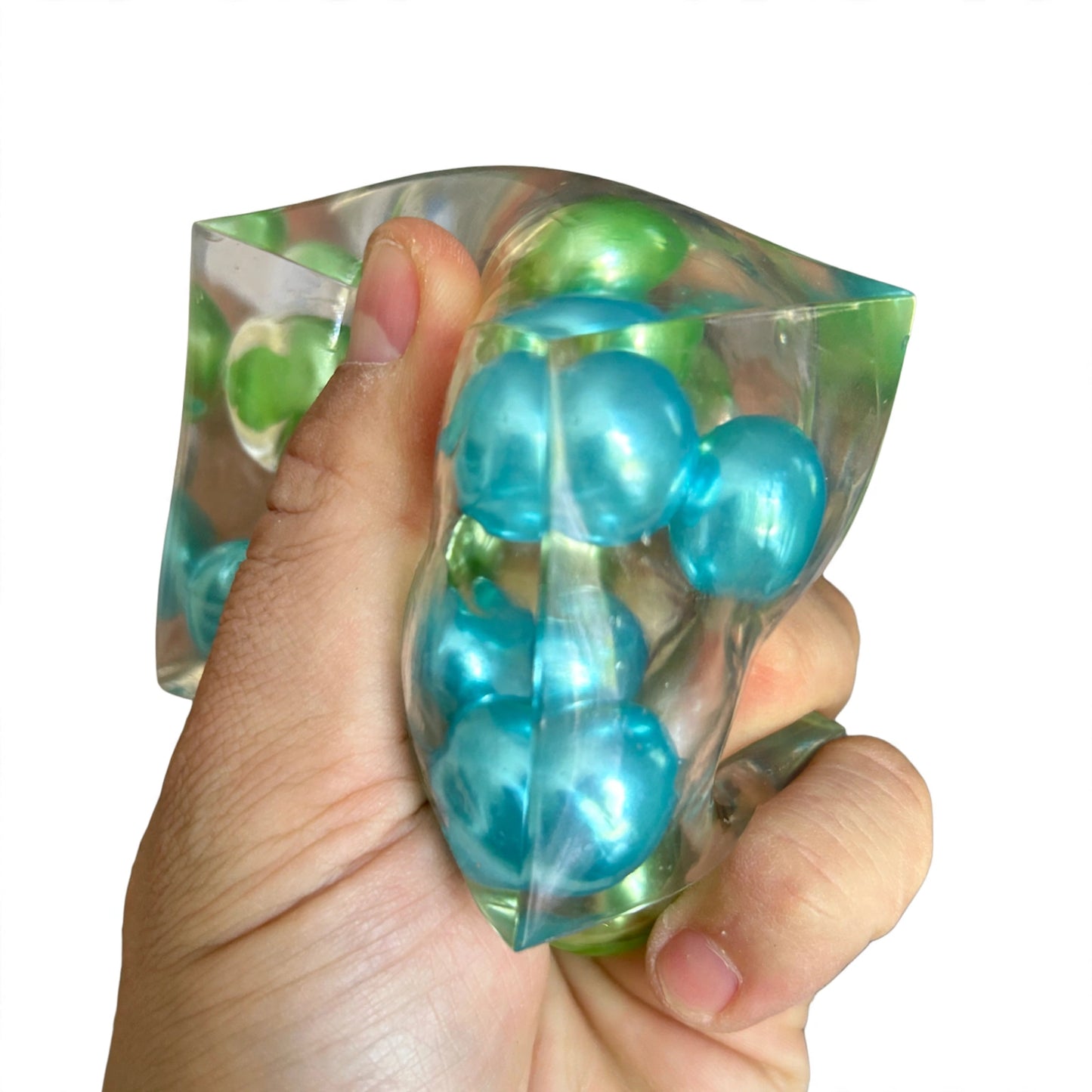 Viral Pearl Crackle Cube - Ocean Mix Colour Squishy Fidget Sensory Toy