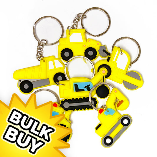 Super Construction Truck Keyrings x 48 (BULK BUY)