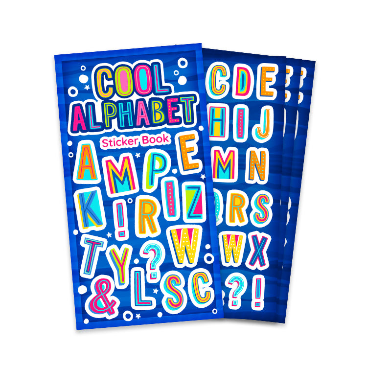 Cool Alphabet Mini Sticker Book x 12 ( BULK BUY )