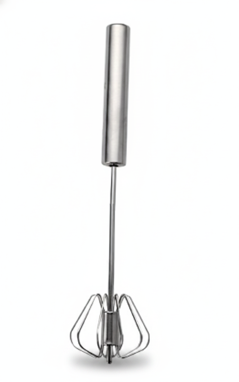 Metal Hand Press Egg Whisk Beater