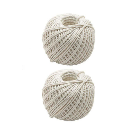 2 x 30 Metres Pack Cotton Ball String Craft Cotton Ball Off White P2407