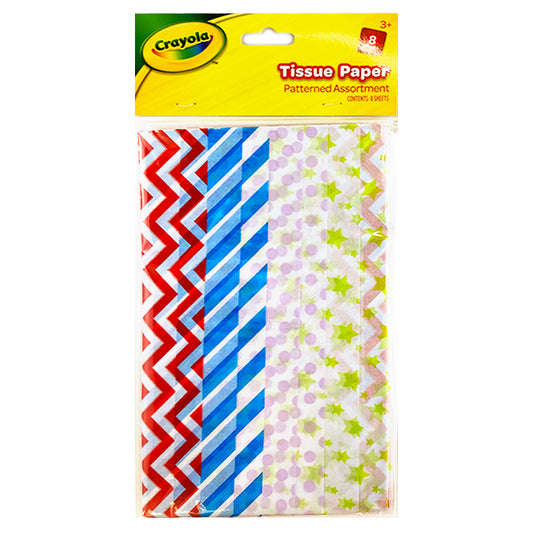 Crayola Patterned Tissue Paper Pack