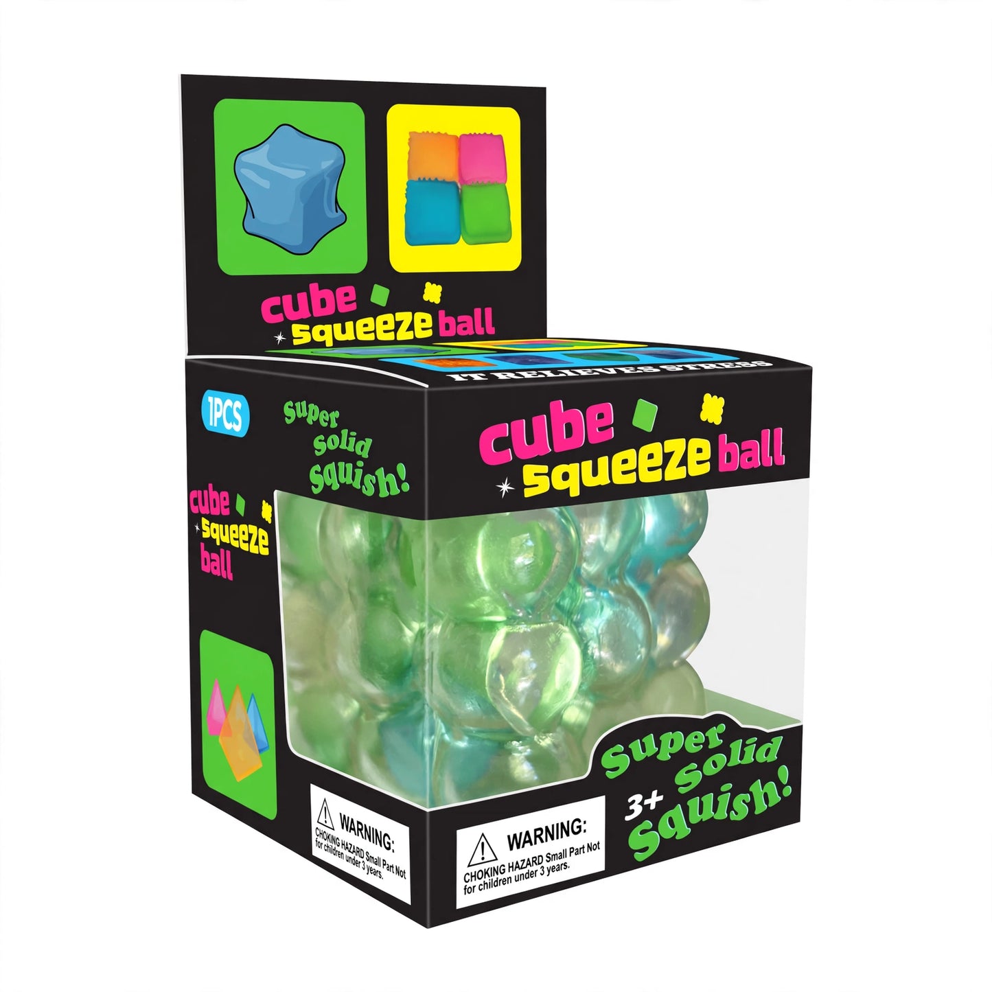 Viral Pearl Crackle Cube - Ocean Mix Colour Squishy Fidget Sensory Toy