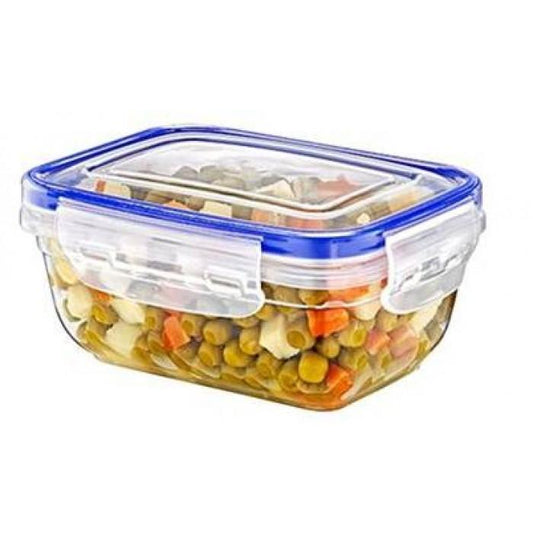 Rectangular Clear Plastic Food Storage Container With Sealing Lid 1400Ml