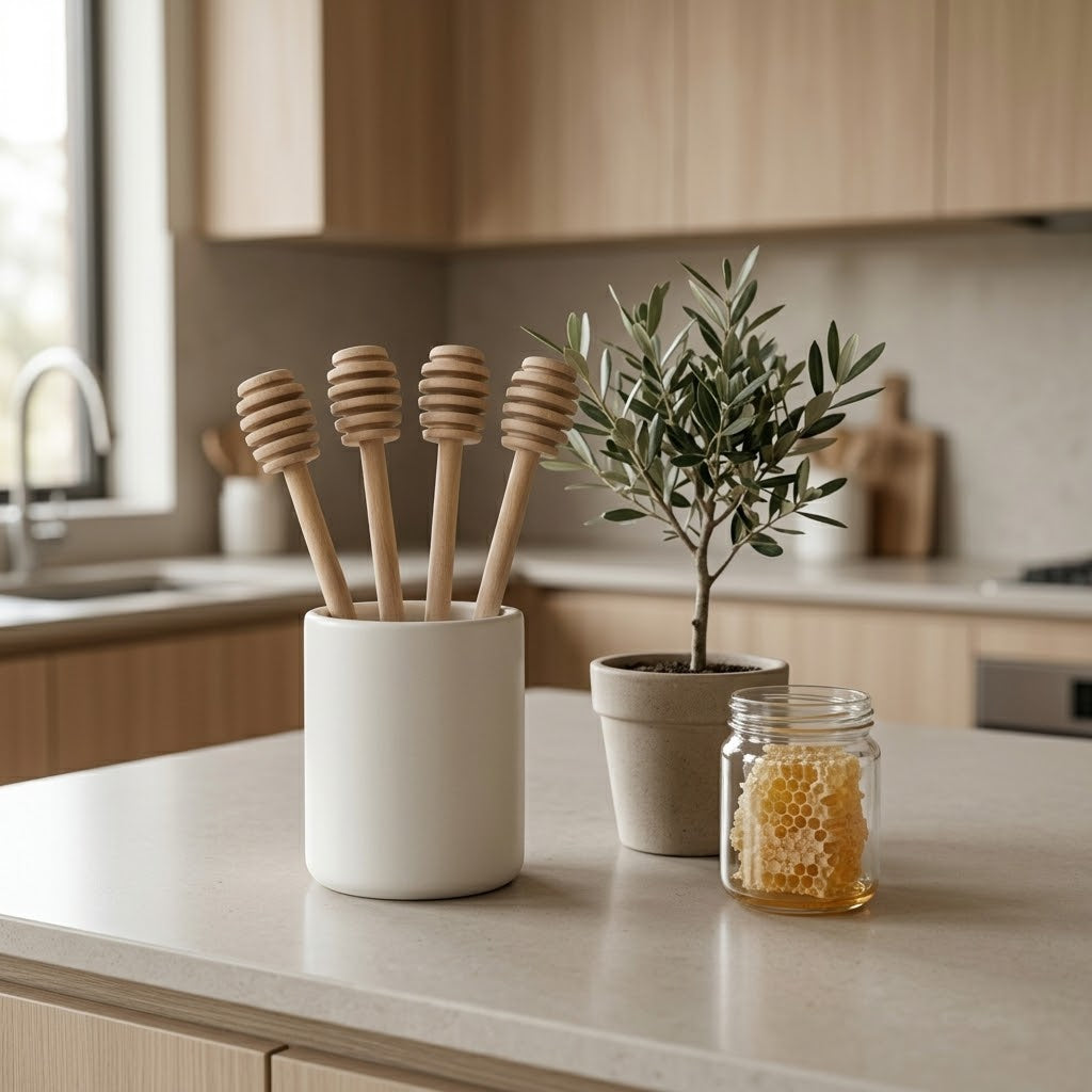 Wooden Honey Dripping Spoon Pack Of 4