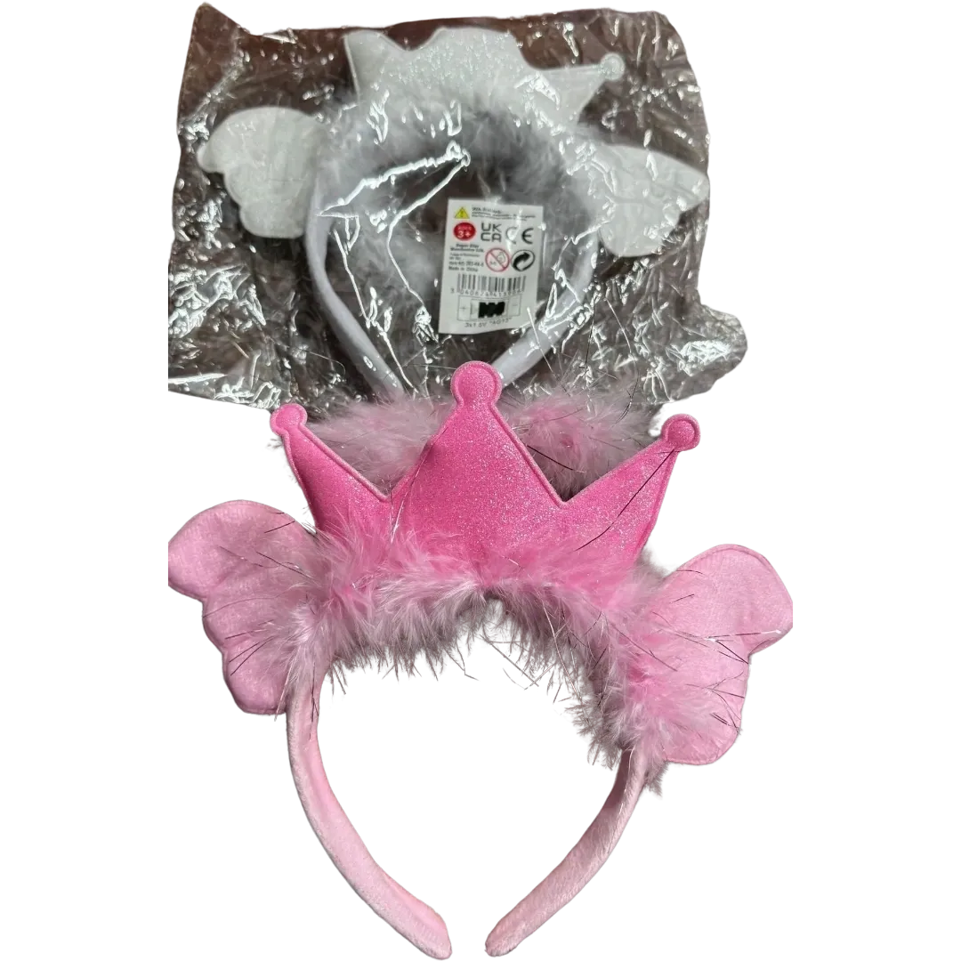 (X12) Light Up Angel Crown Headband Assorted Colours