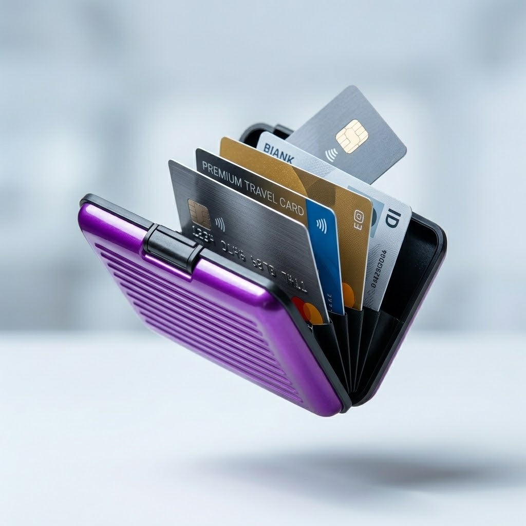 Aluminium Plastic Card Holder Wallet, Assorted Colours,