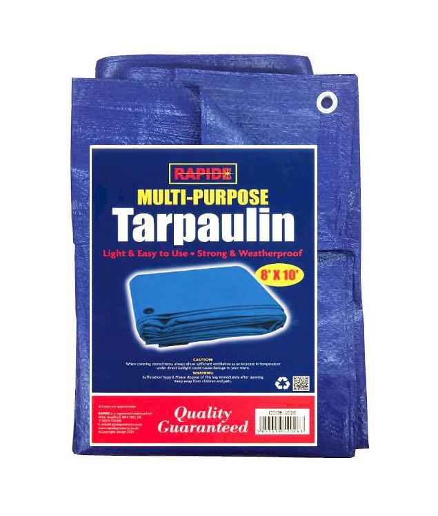 Blue Multipurpose Use Tarpaulin Light Easy and Strong Waterproof Tarpaulin 8'x 10' 2026