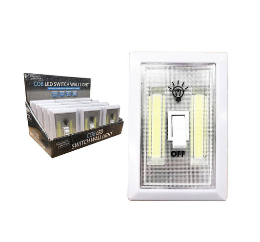 LED Battery Operated Wall Switch Night Light 400 Lumens 1 Pc Home Diy 2728