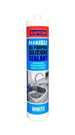 Rapide Flexible All Purpose Silicone Sealant White 260ml 5966 A