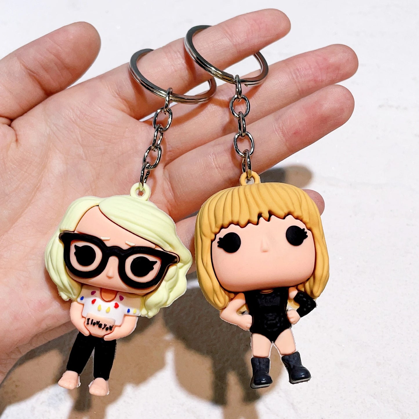 Taylor Swift Swifties Style 4 Pack Collectors 3D Silicone Keychain Keyring Pendant