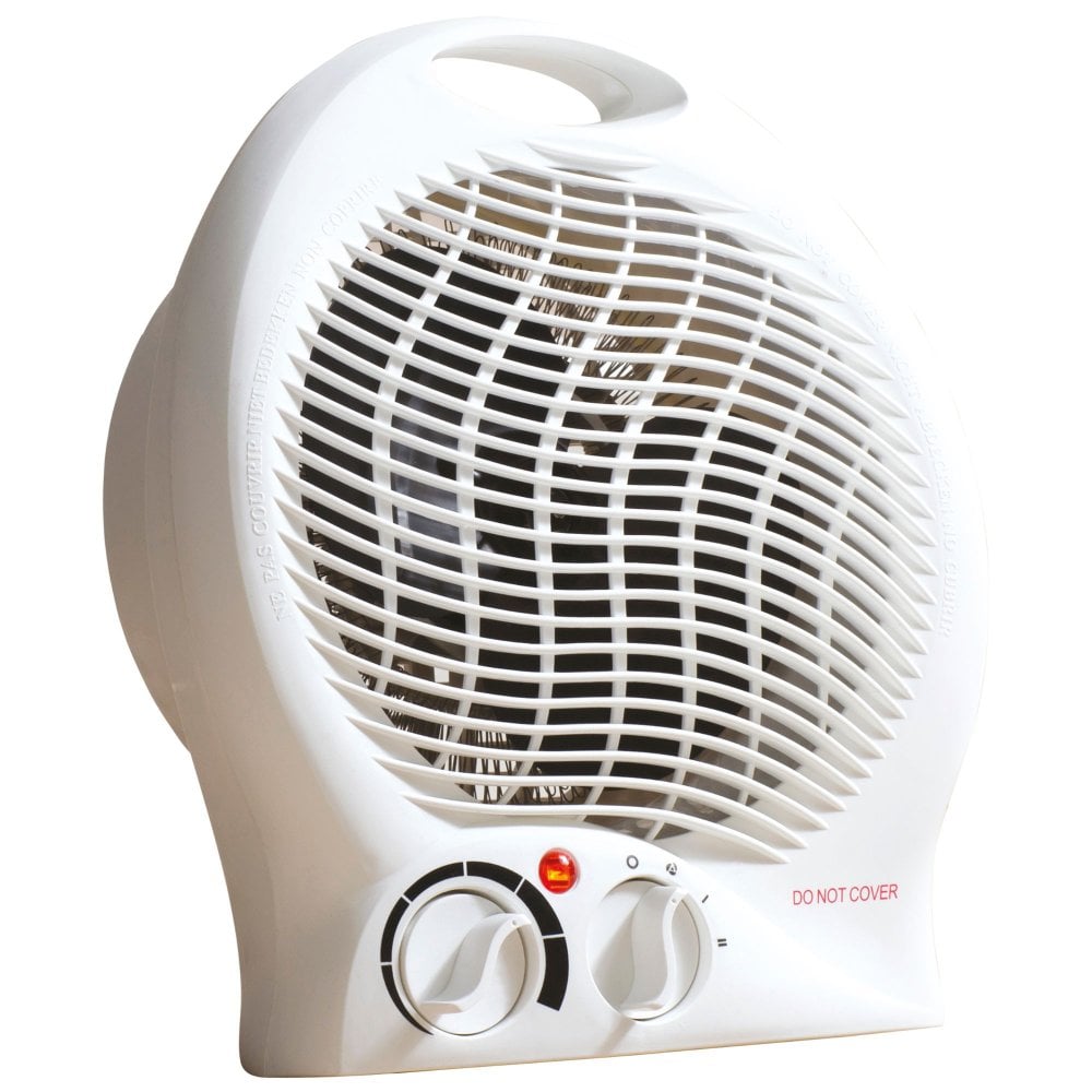 Daewoo Plastic Upright Fan Heater 2000W White HEA1926  A W25