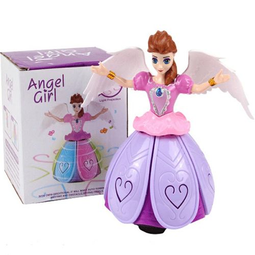 Dancing Doll Princess Toy Purple Spinning with Sound & Lights