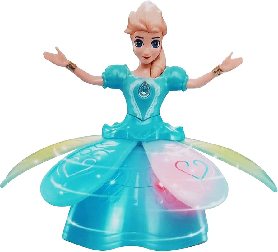 Dancing Doll Princess Toy Blue Spinning with Sound & Lights