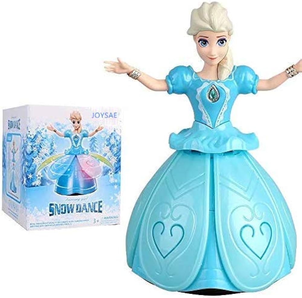 Dancing Doll Princess Toy Blue Spinning with Sound & Lights