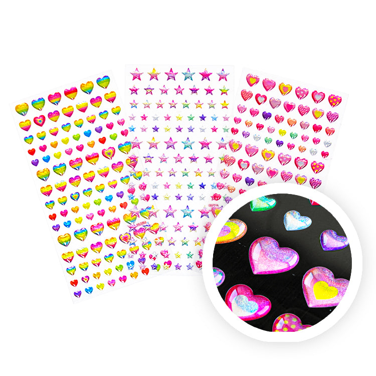 Dazzling 3D Crystal Stick On Sheets x 12 ( BULK BUY )