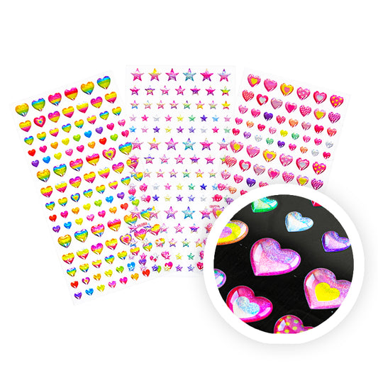 Dazzling 3D Crystal Stick On Sheets x 12 ( BULK BUY )