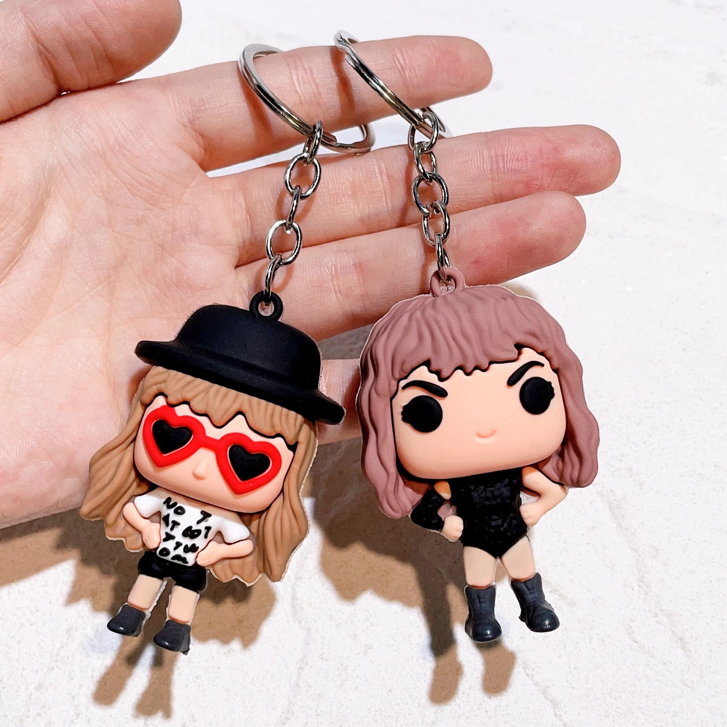 Taylor Swift Swifties Style 4 Pack Collectors 3D Silicone Keychain Keyring Pendant