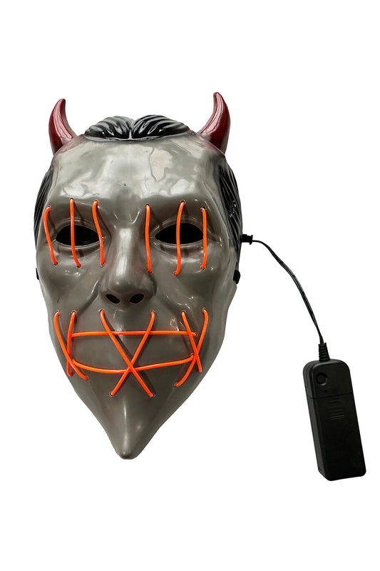 Devil Horn Light Up Mask Halloween Fancy Dress