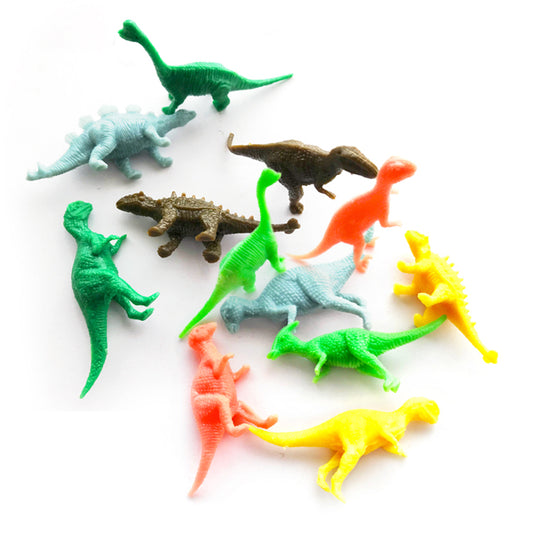 Neon/Natural Dinosaurs x 12 ( Party Bag Special )