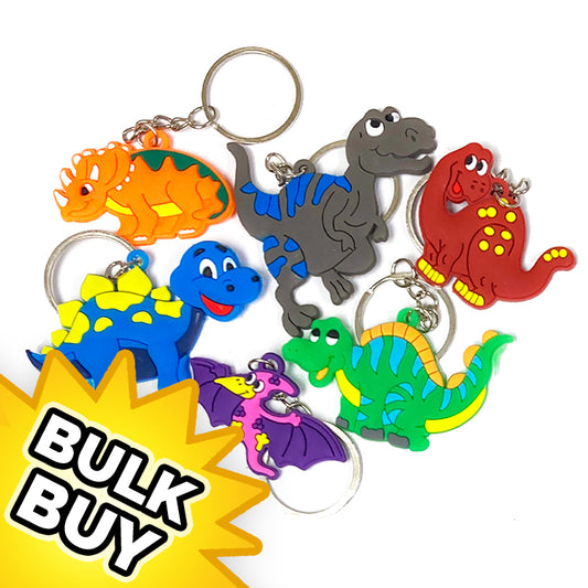 Super Dinosaur Keyrings x 48 (BULK BUY)