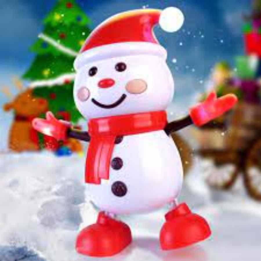 Dancing Snowman Toy 360 Degree Rotating Light Up with Sounds