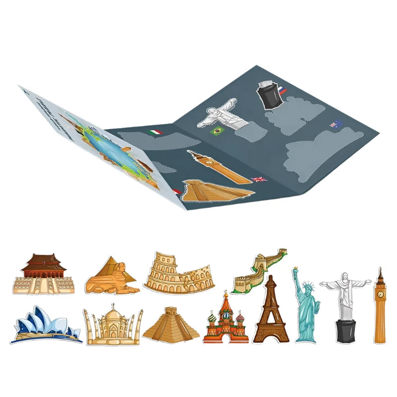 Magnetic Puzzles World Building Different City Capital