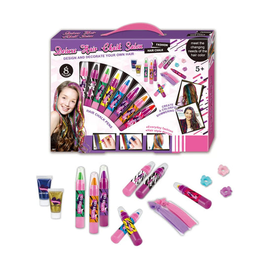 Girls Deluxe Hair Chalk Salon Set