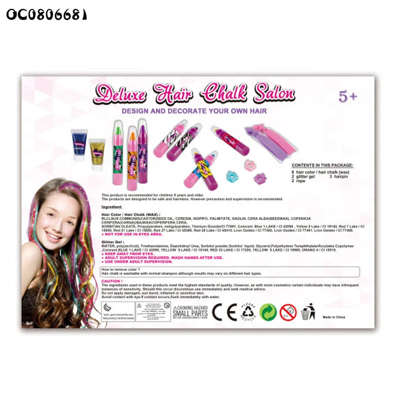 Girls Deluxe Hair Chalk Salon Set