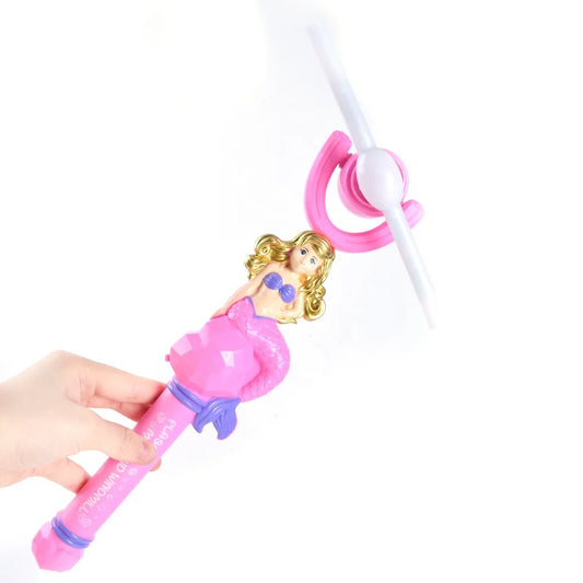 Light Up & Sound Mermaid Spinning Flashing Wand Toy