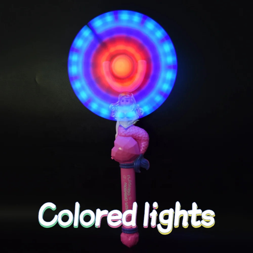 Light Up & Sound Mermaid Spinning Flashing Wand Toy