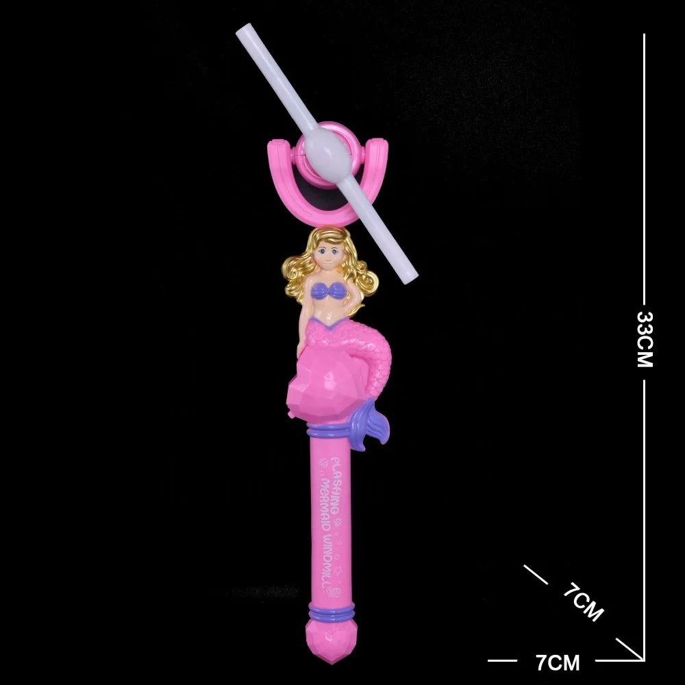 Light Up & Sound Mermaid Spinning Flashing Wand Toy