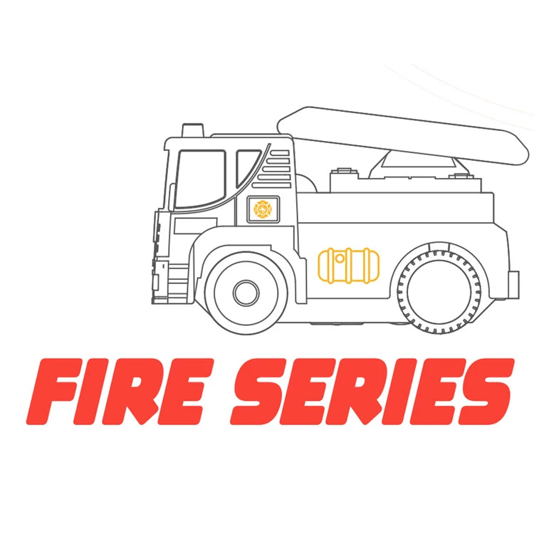 Track Maze Set - Fire Engine - DIY Create Your Own Track- 34 Pieces
