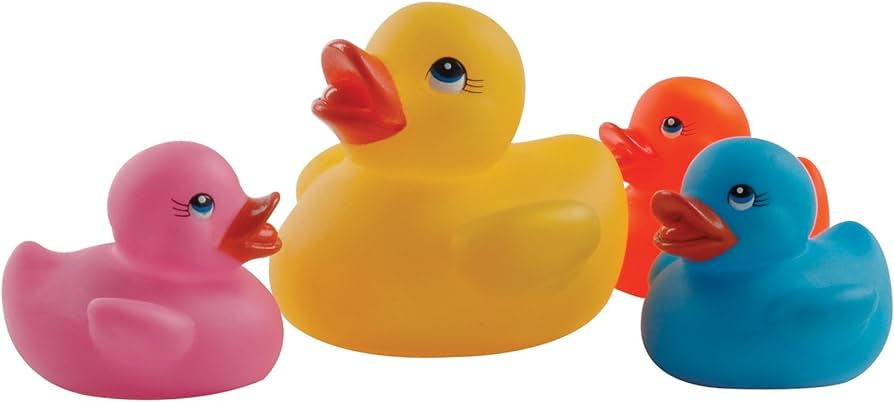 Rubber Ducks 4 Pack Multicolour Set