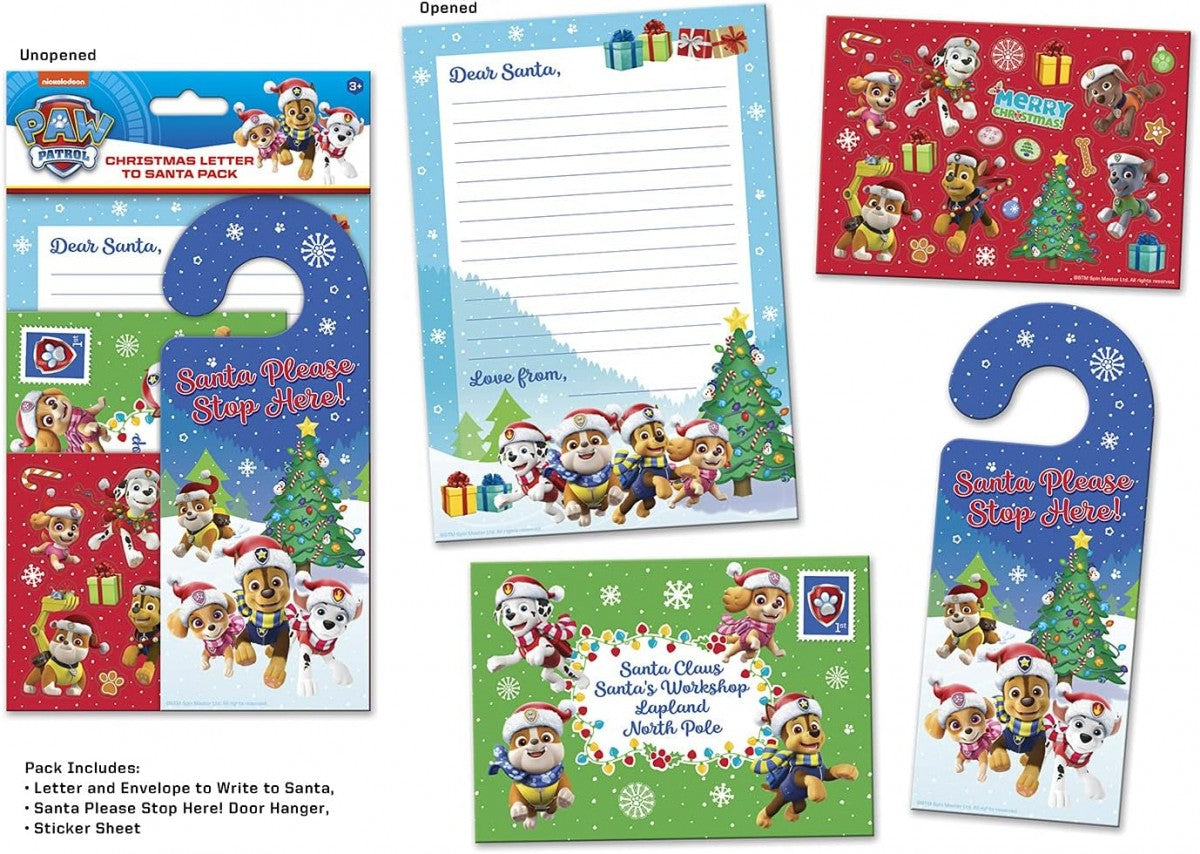 Paw Patrol Christmas Eve Letter