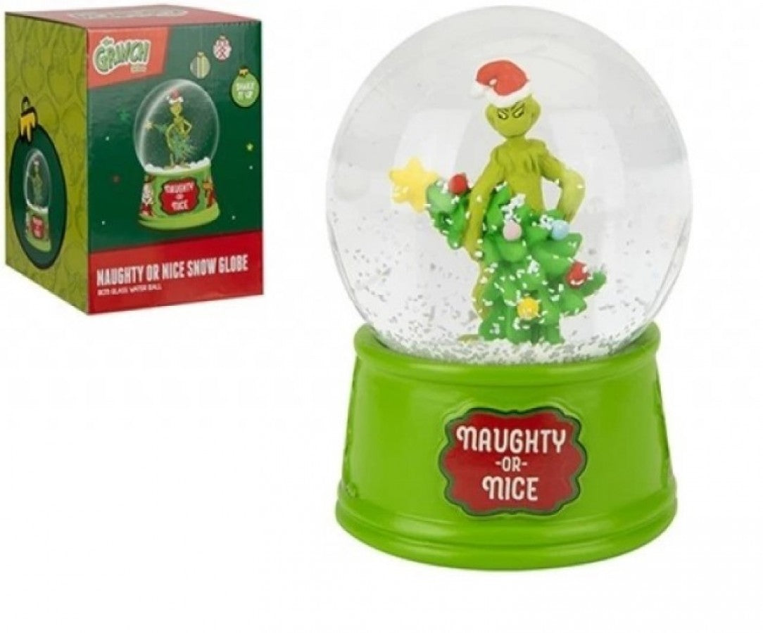 8Cm Grinch Resin Snow Globe Naughty Or Nice