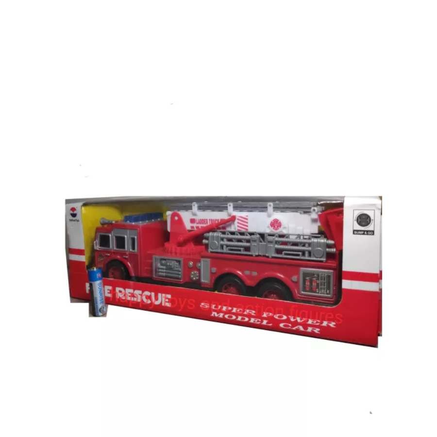 Fire Truck Toy Moving Light And Sound Battery Operated Toy Car For Kids