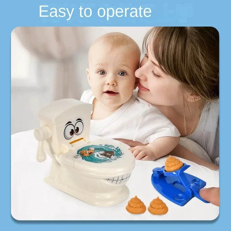 Funny Simulation Toilet Catapult Toys Double Interactive Toy Desktop Parent-Child Board Game Party Games Adults Kids Gift