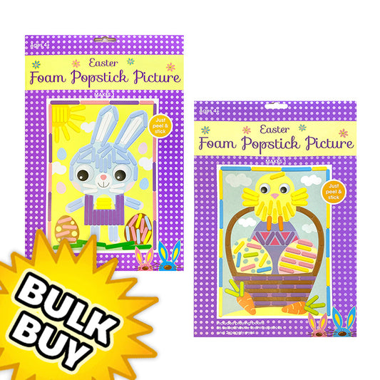 Easter Foam Popstick Picture Kits x 12 ( BULK BUY )