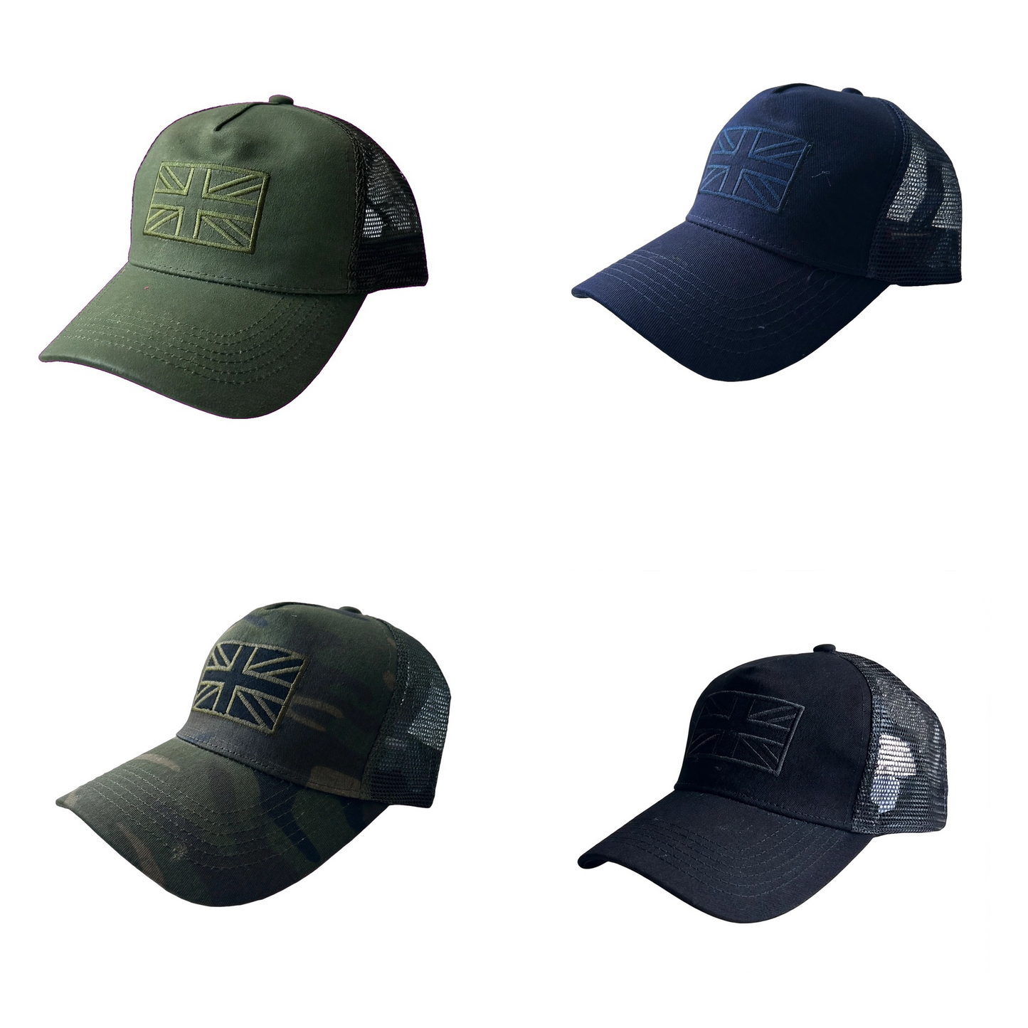 Union Jack Fashion Tonal Trucker Cap - 4 Colours