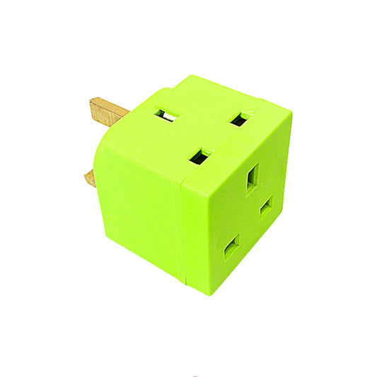 Status 2 Way Non Fused Adaptor Light Green In Colour CDU Diy Home 8097
