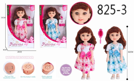 32Cm Sound Singing Girl Doll Assorted Design