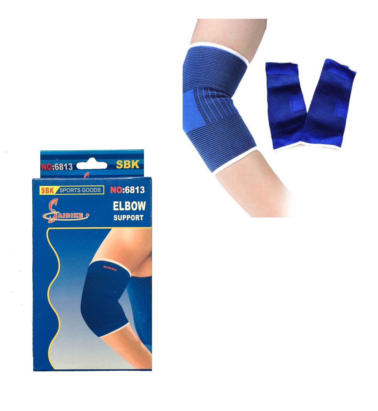2 x Elastic Neoprene Elbow Protection Sport Gym Support 0491 A