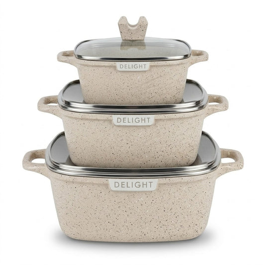 Die Cast Casserole Cream 3 – Piece Set