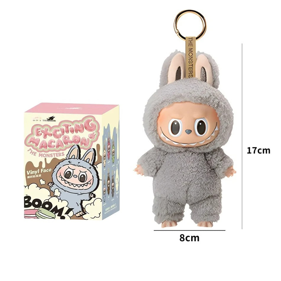 Labubu THE MONSTERS Grey HeHe PopMart Style Keyring Keychain Stuffed Plush Toy Doll 17cm VIRAL